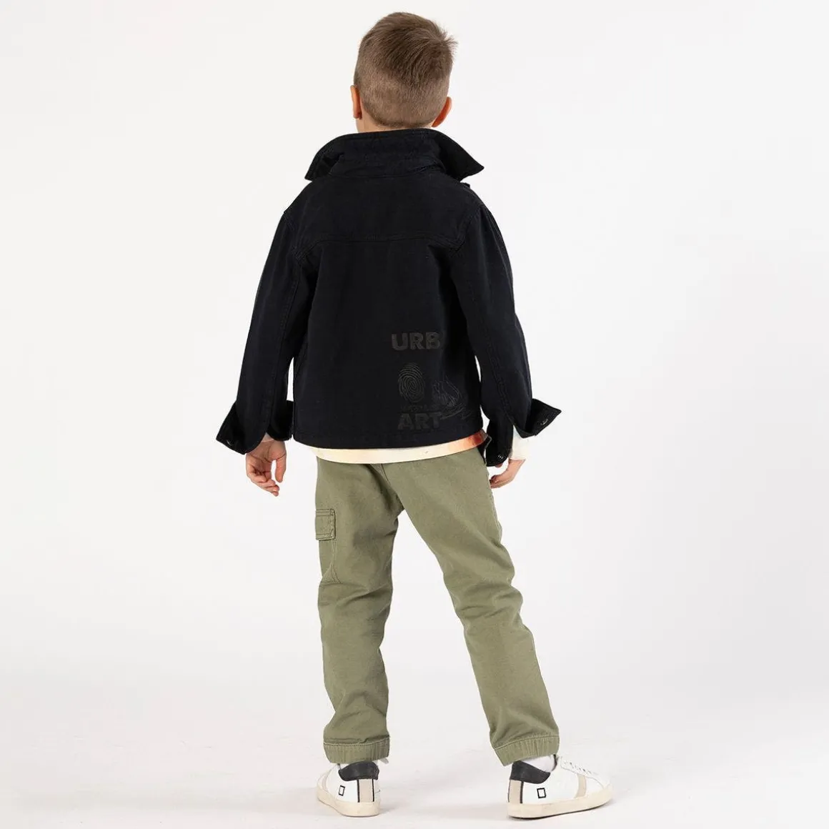 Pantalone in gabardina smerigliata per ragazzo
