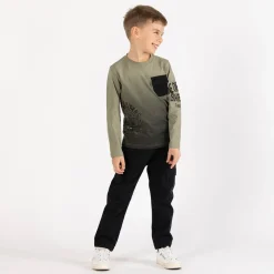 Pantalone in gabardina smerigliata per ragazzo