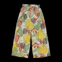Pantalone in mussola stampata per bambina