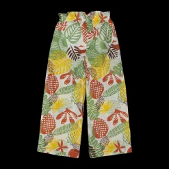 Pantalone in mussola stampata per bambina