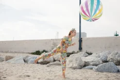 Pantalone in mussola stampata per bambina