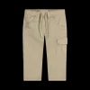 Pantalone in tessuto operato per neonato