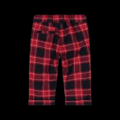 Pantalone in tessuto quadri neonato