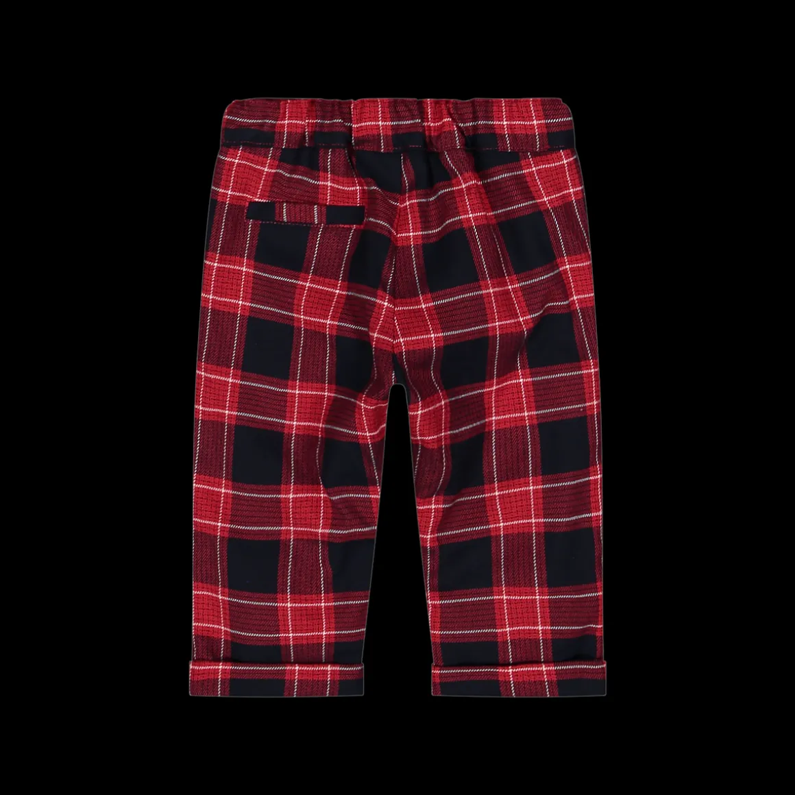 Pantalone in tessuto quadri neonato
