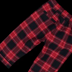 Pantalone in tessuto quadri neonato