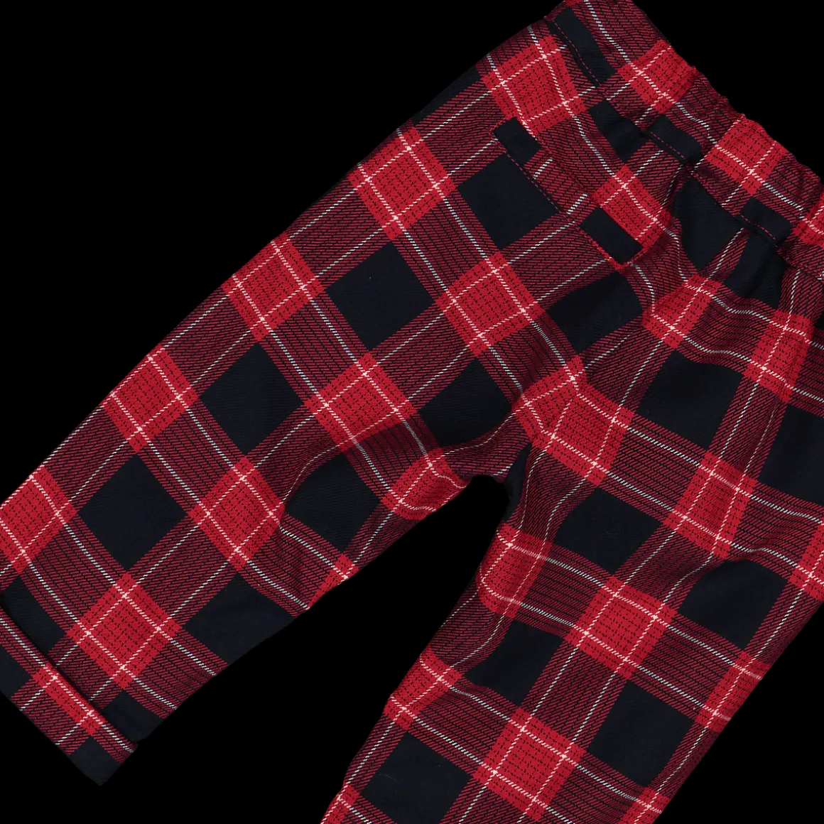 Pantalone in tessuto quadri neonato