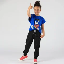 Pantalone in tessuto tecnico da bambina