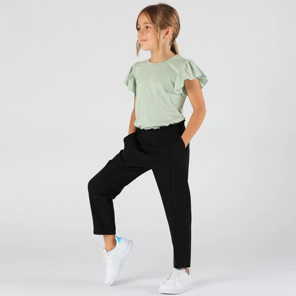 Pantalone in twill da bambina