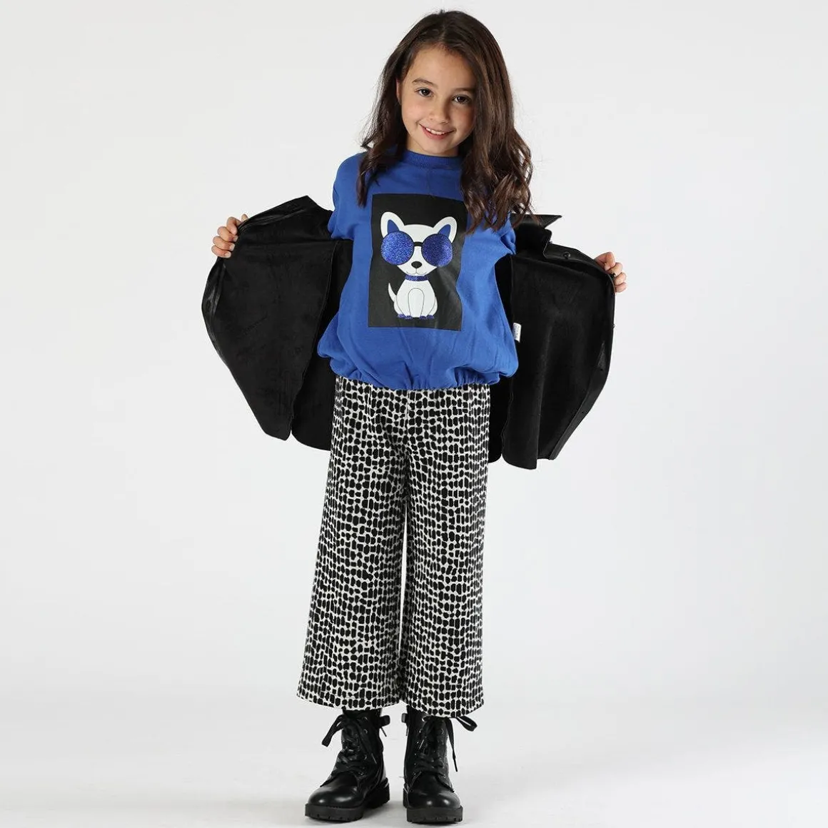 Pantalone jacquard da bambina