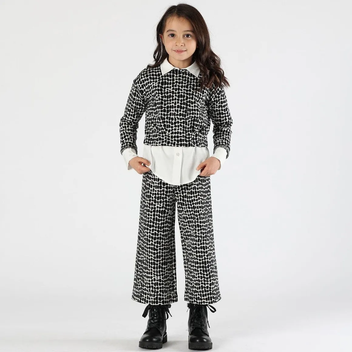 Pantalone jacquard da bambina