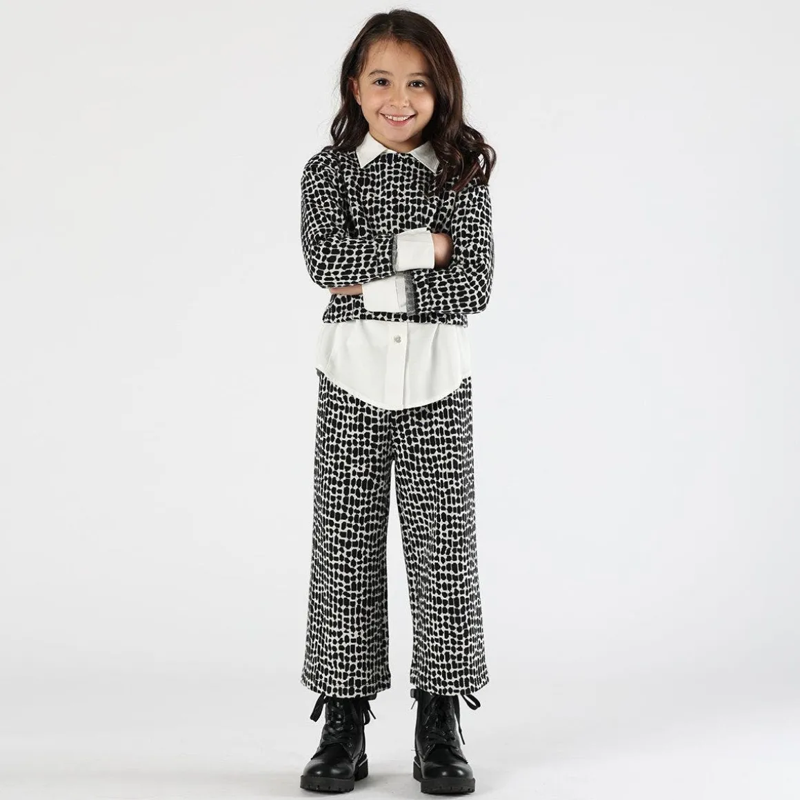 Pantalone jacquard da bambina