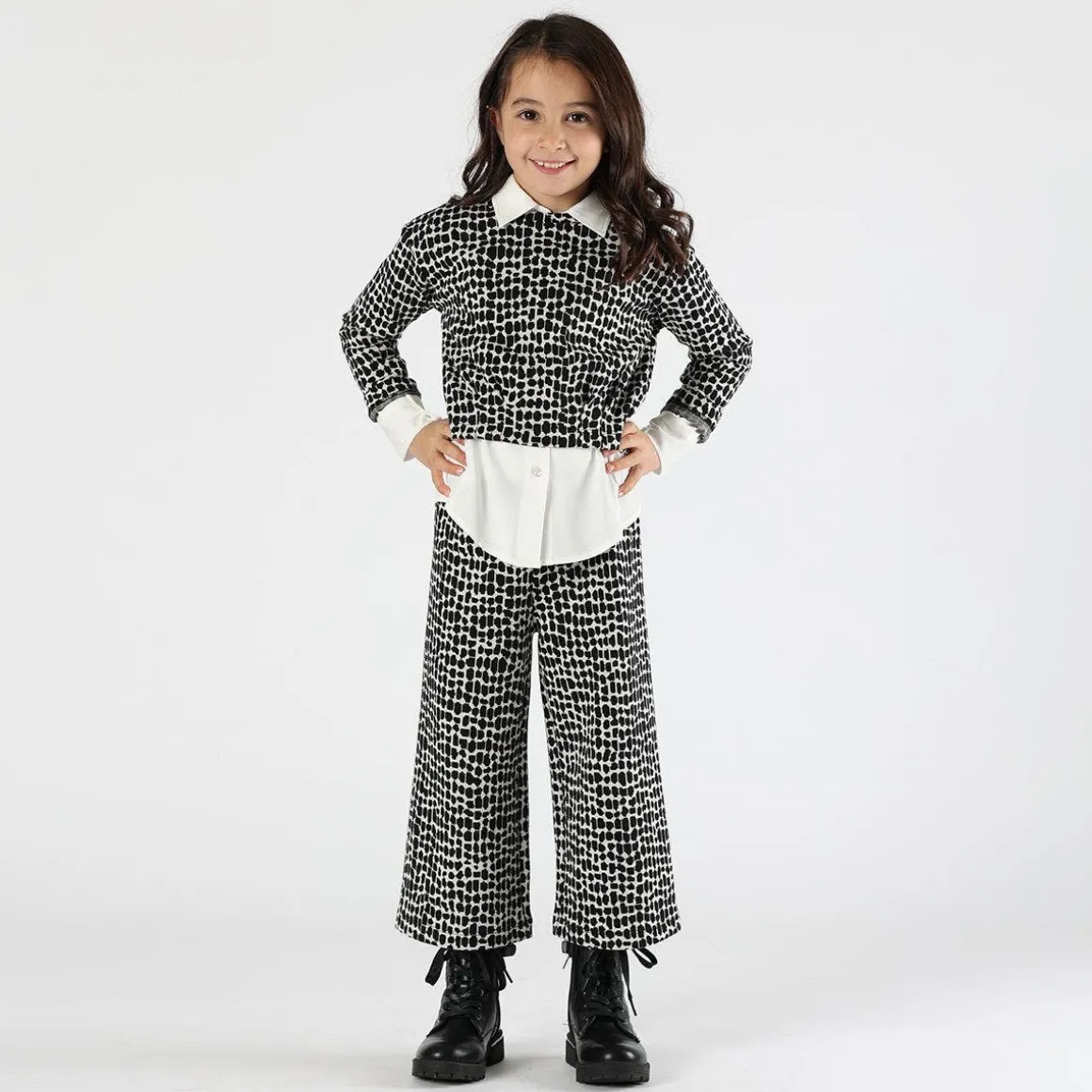 Pantalone jacquard da bambina