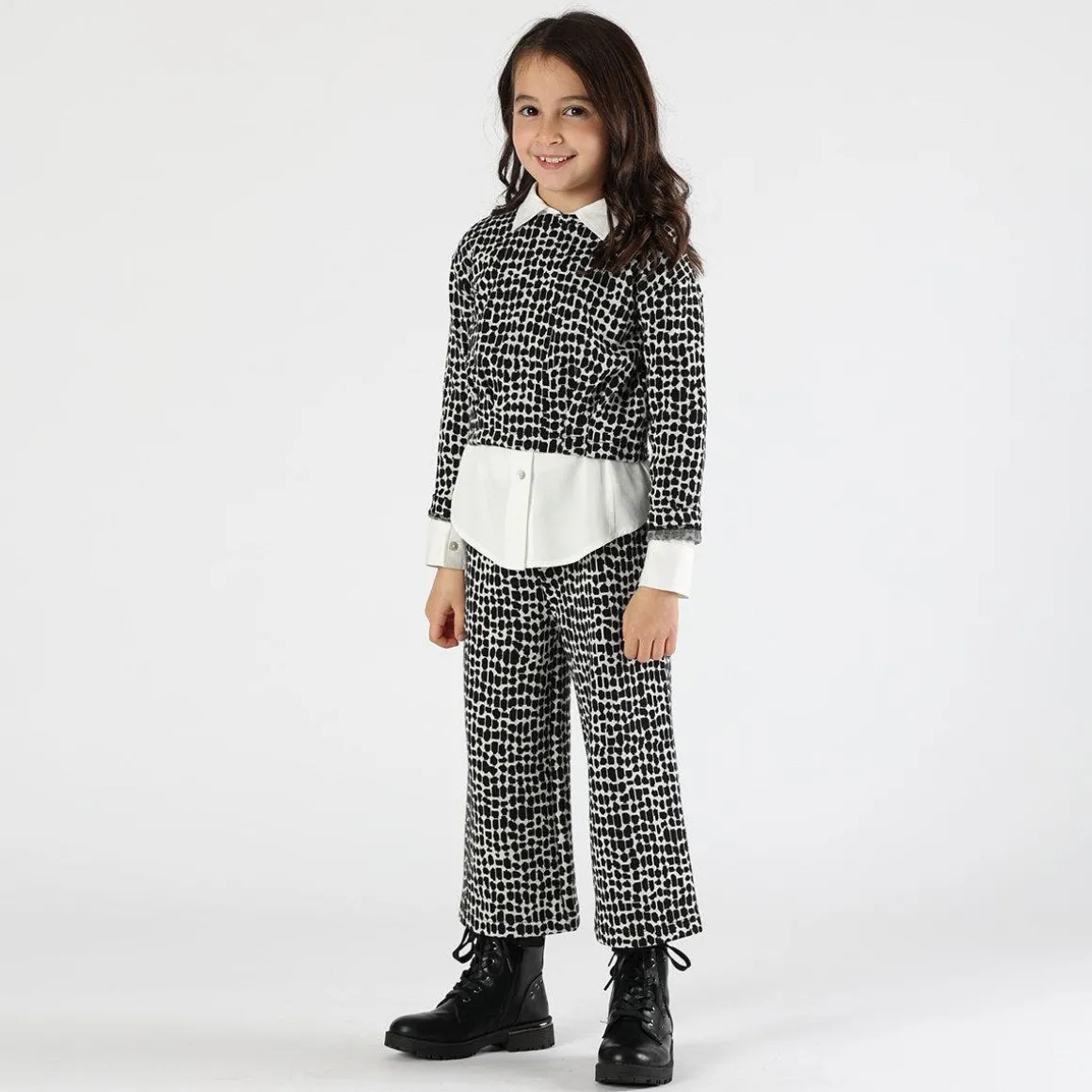 Pantalone jacquard da bambina