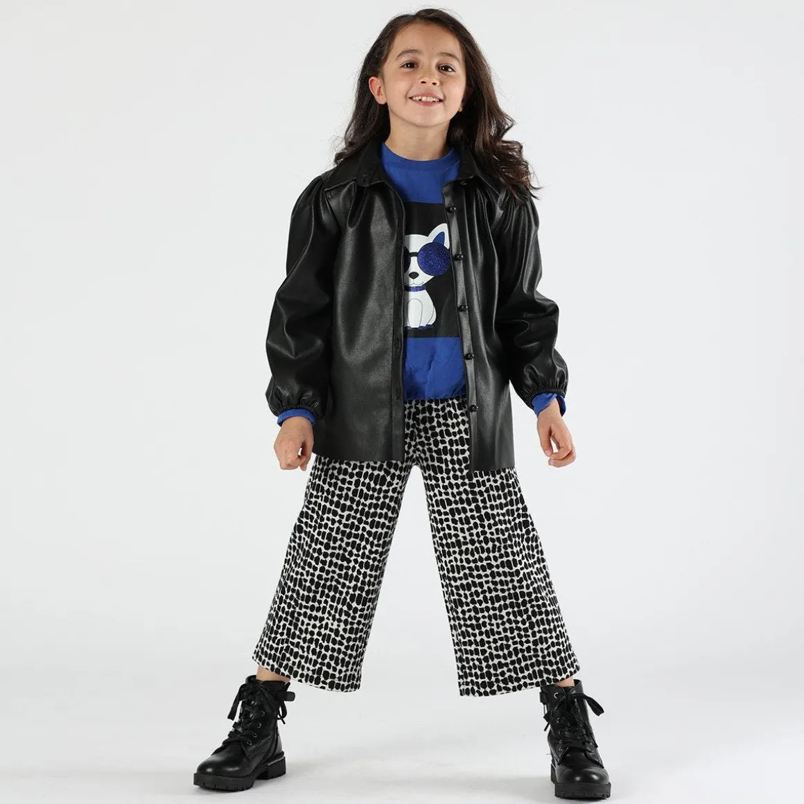 Pantalone jacquard da bambina