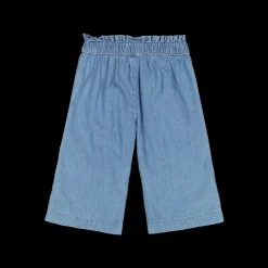 Pantalone lungo in chambray per neonata