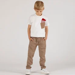 Pantalone misto lino bambino
