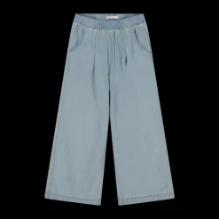 Pantalone palazzo in chambray per bambina