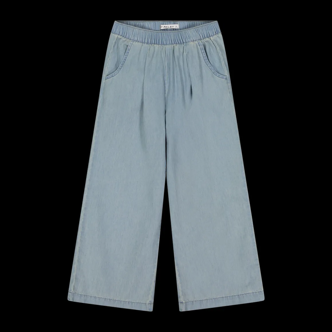 Pantalone palazzo in chambray per bambina