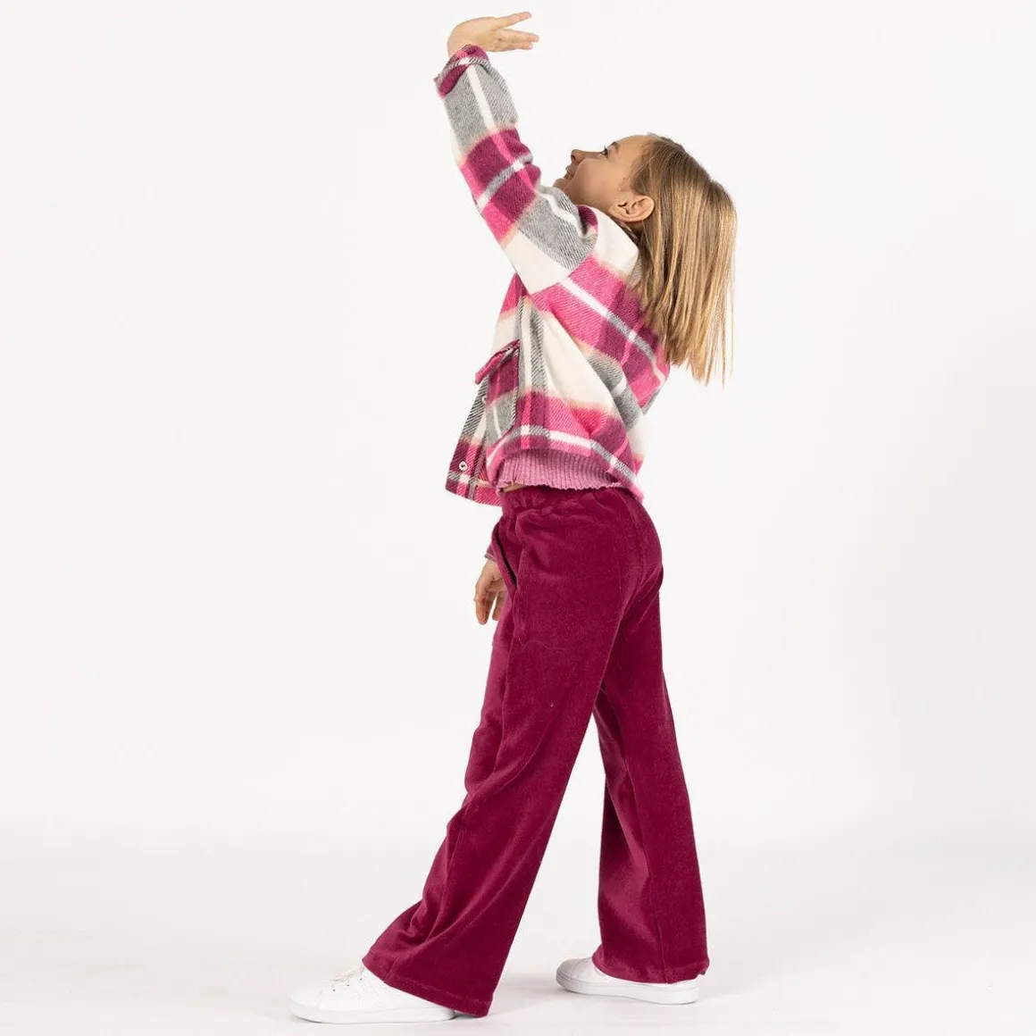 Pantalone palazzo in ciniglia per bambina