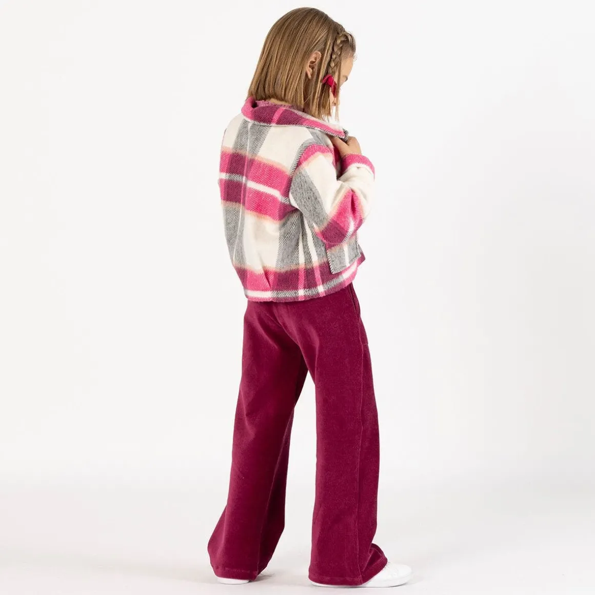 Pantalone palazzo in ciniglia per bambina