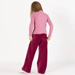 Pantalone palazzo in ciniglia per bambina