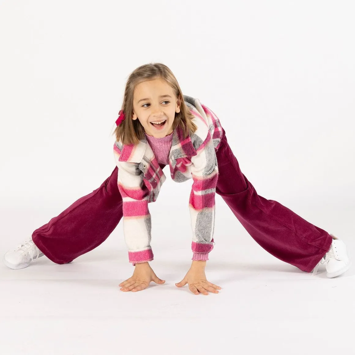 Pantalone palazzo in ciniglia per bambina