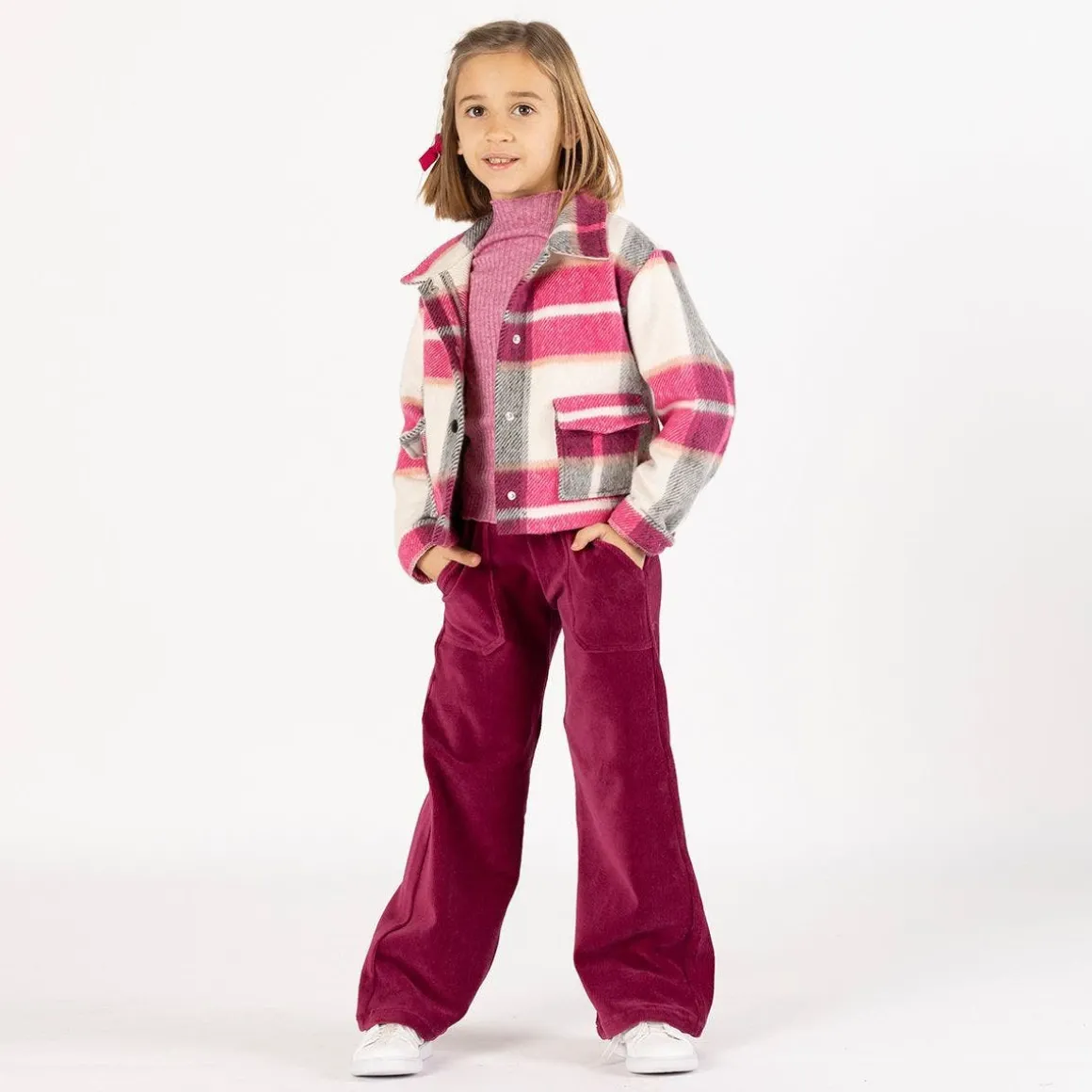 Pantalone palazzo in ciniglia per bambina