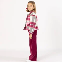 Pantalone palazzo in ciniglia per bambina