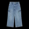 Pantaloni cargo in denim per bambina