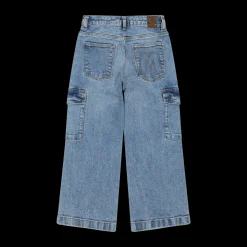 Pantaloni cargo in denim per bambina