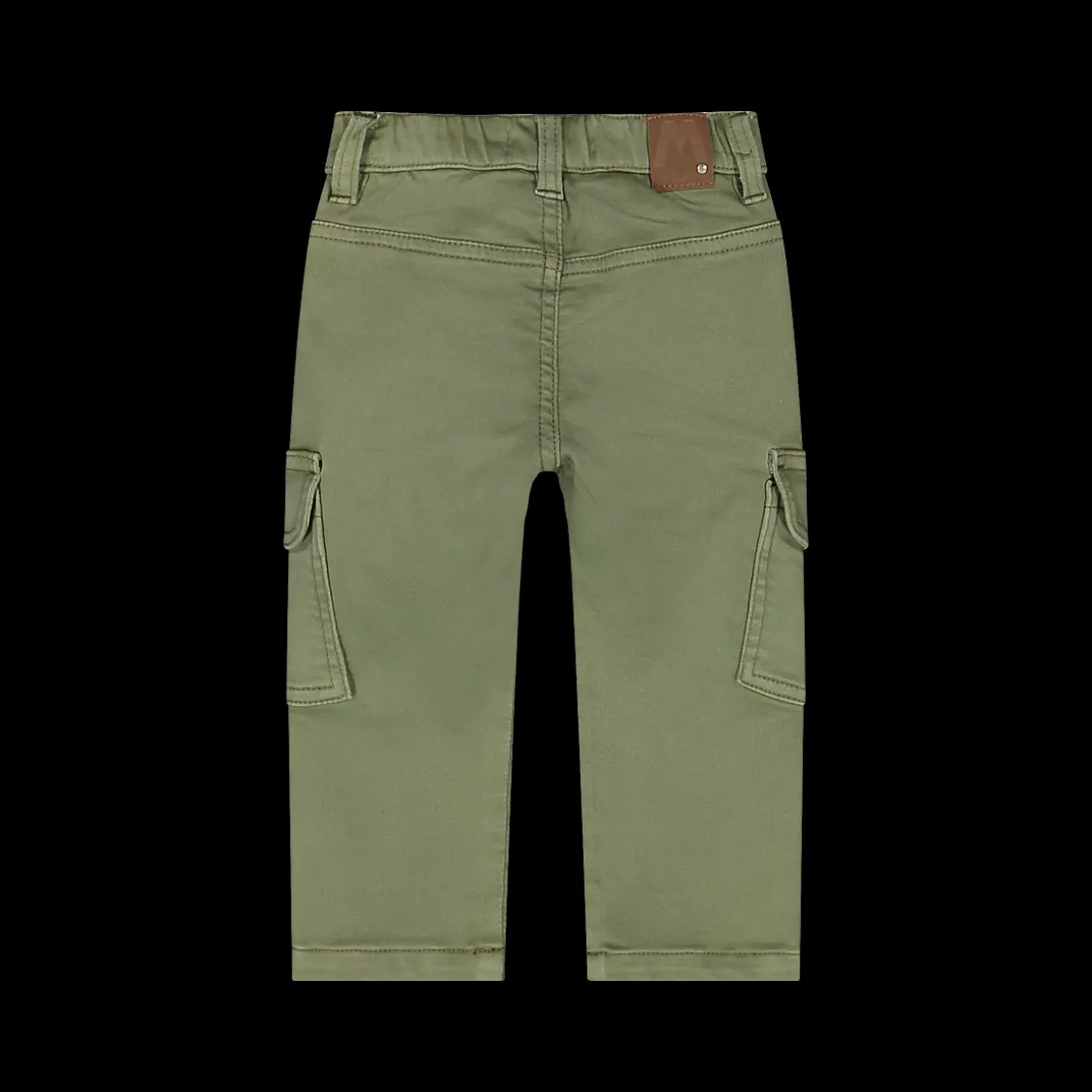 Pantaloni cargo in felpa denim per neonato