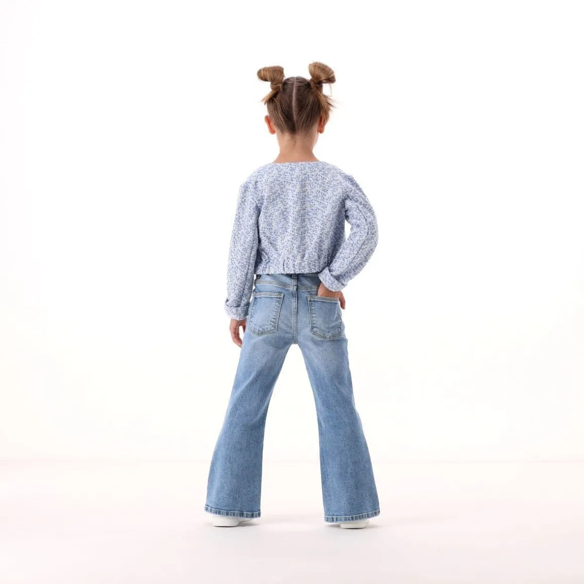 Pantaloni flare in denim per bambina