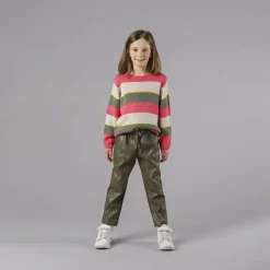 Pantaloni in ecopelle da bambina