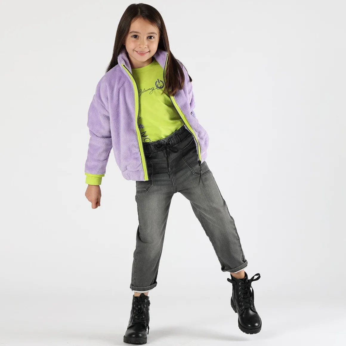 Pelliccetta con zip bambina