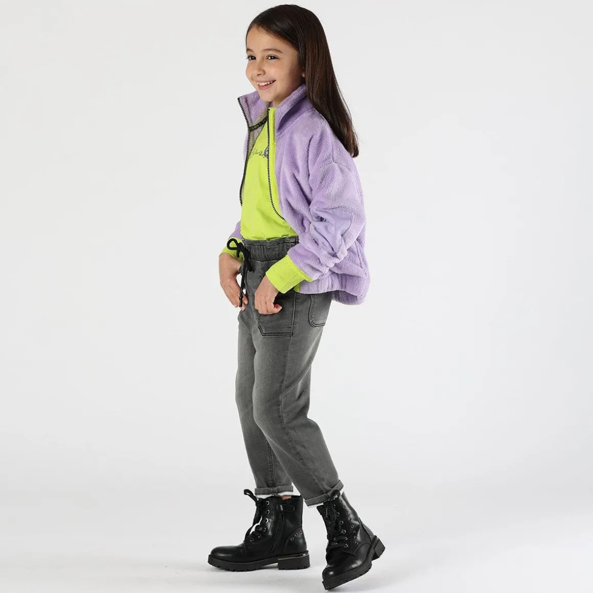 Pelliccetta con zip bambina
