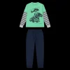 Pigiama con maniche a righe bambino 100% cotone