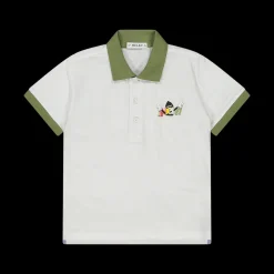 Polo da bambino in piquet con stampa sul retro