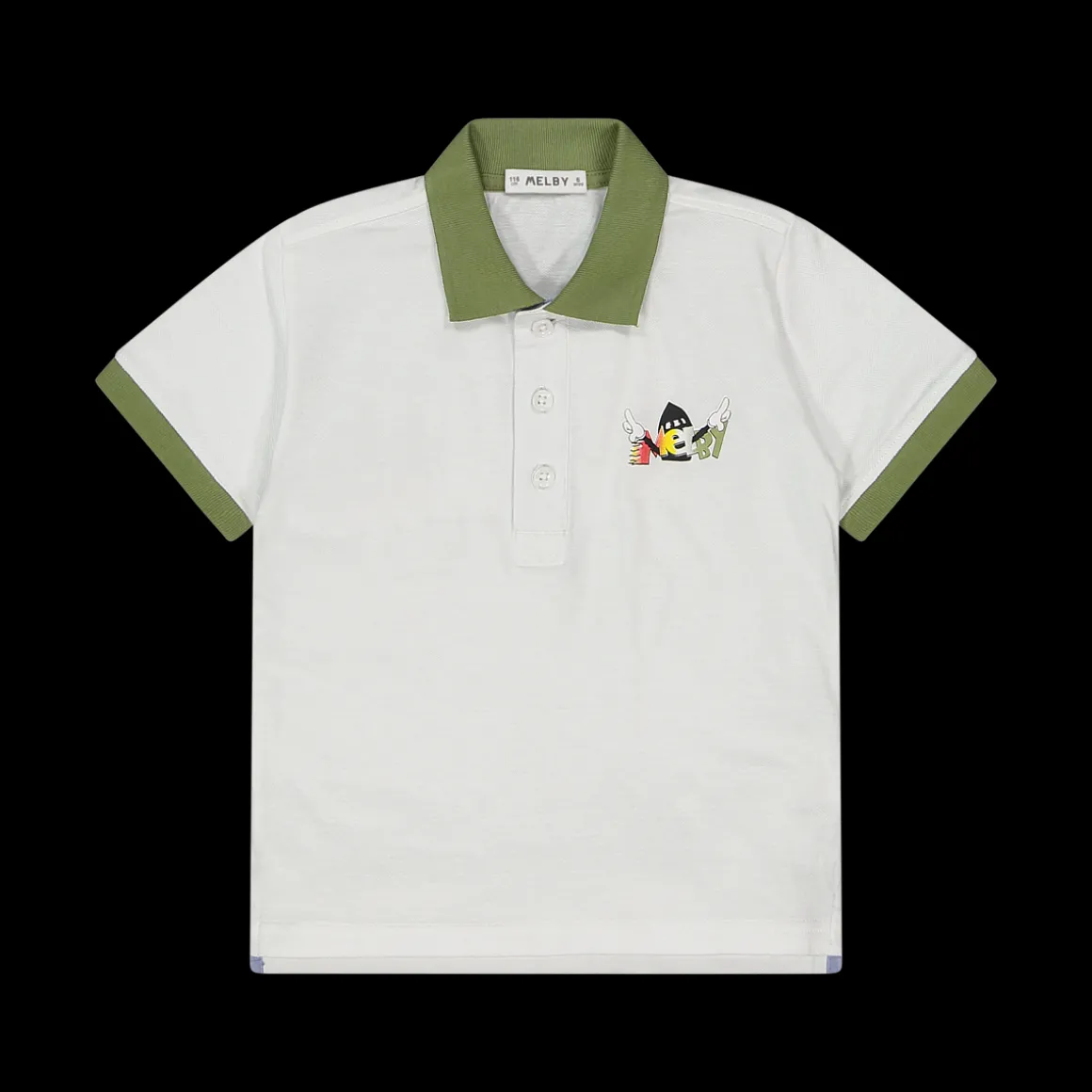 Polo da bambino in piquet con stampa sul retro