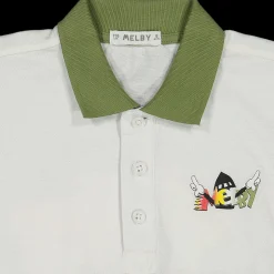 Polo da bambino in piquet con stampa sul retro