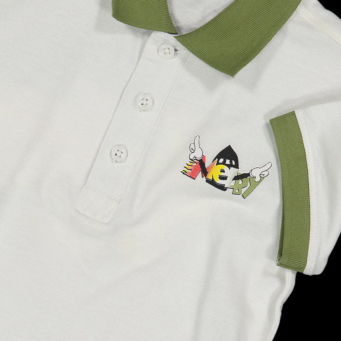 Polo da bambino in piquet con stampa sul retro