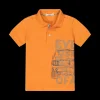 Polo piquet arancio da bambino