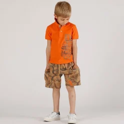 Polo piquet arancio da bambino