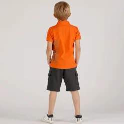 Polo piquet arancio da bambino