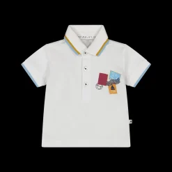 Polo piquet con stampa vela per bambino
