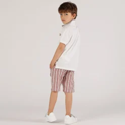 Polo piquet panna da bambino