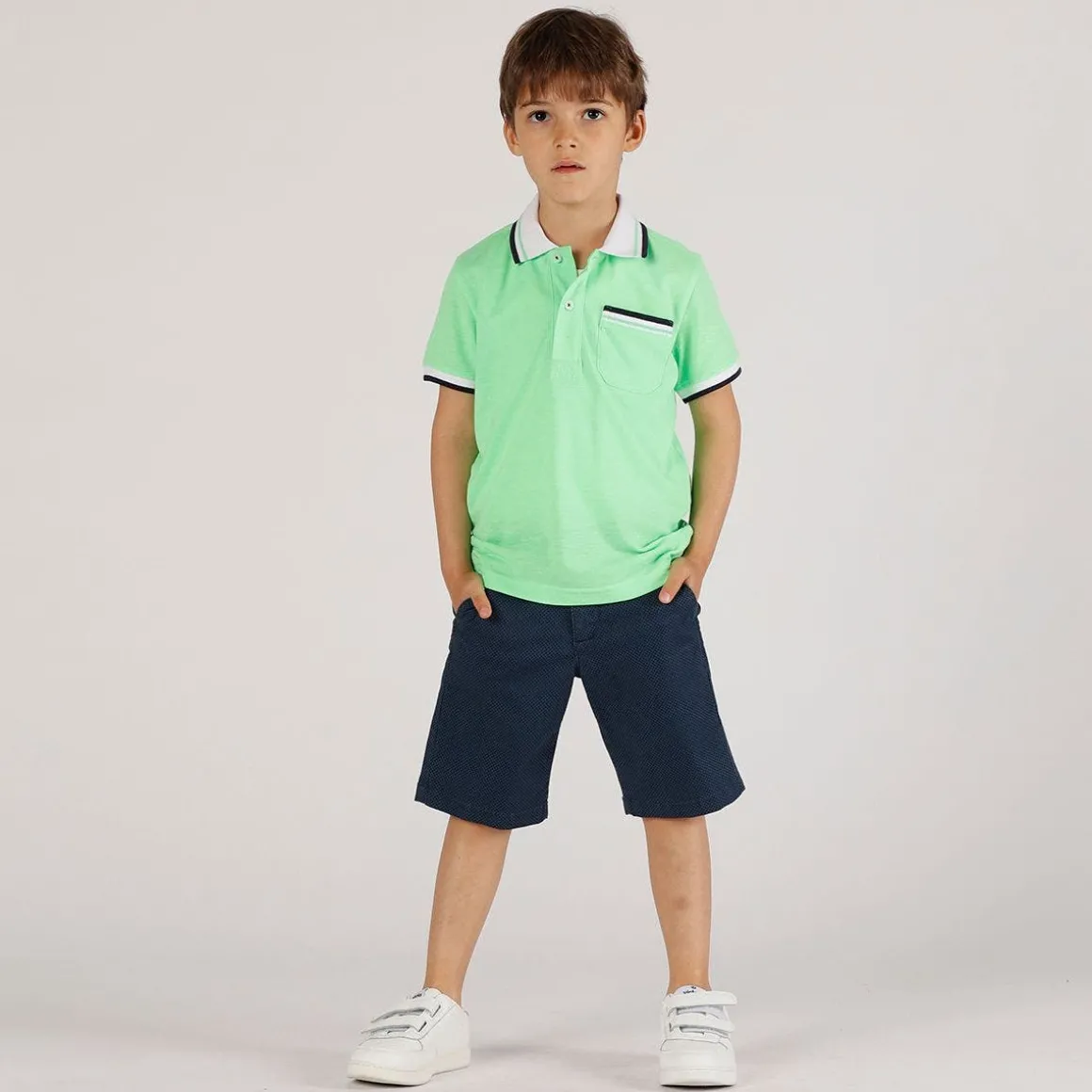 Polo piquet panna da bambino