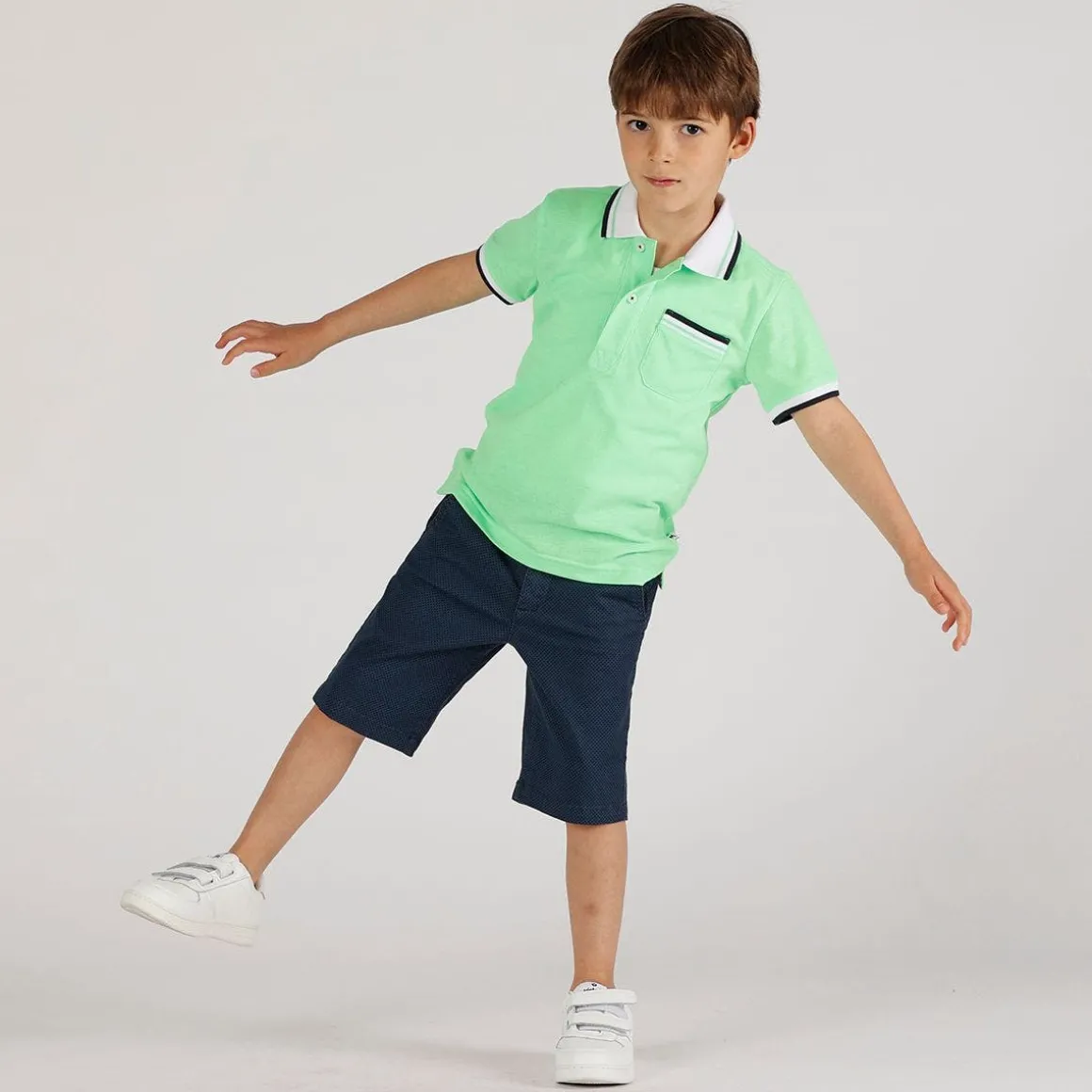 Polo piquet panna da bambino
