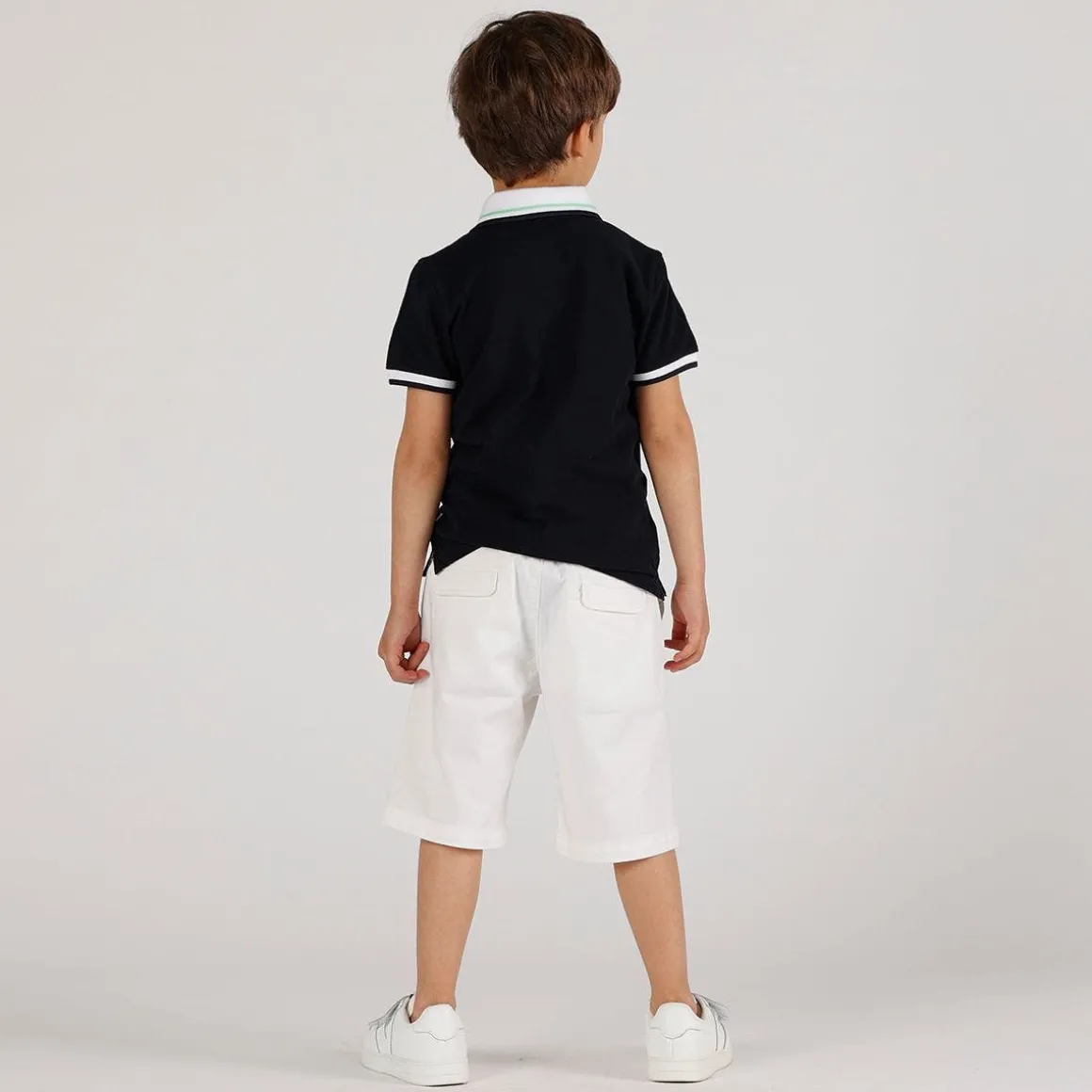 Polo piquet panna da bambino