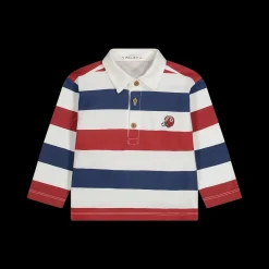 Polo rigata in jersey invernale per bambino