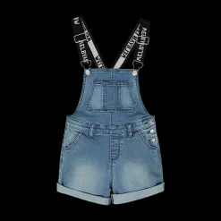 Salopette in denim da bambina